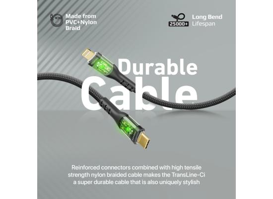 Promate TransLine-Ci  USB-C to Lightning Cable 1.2m, Ultra-Fast 27W Power Delivery Cable 
